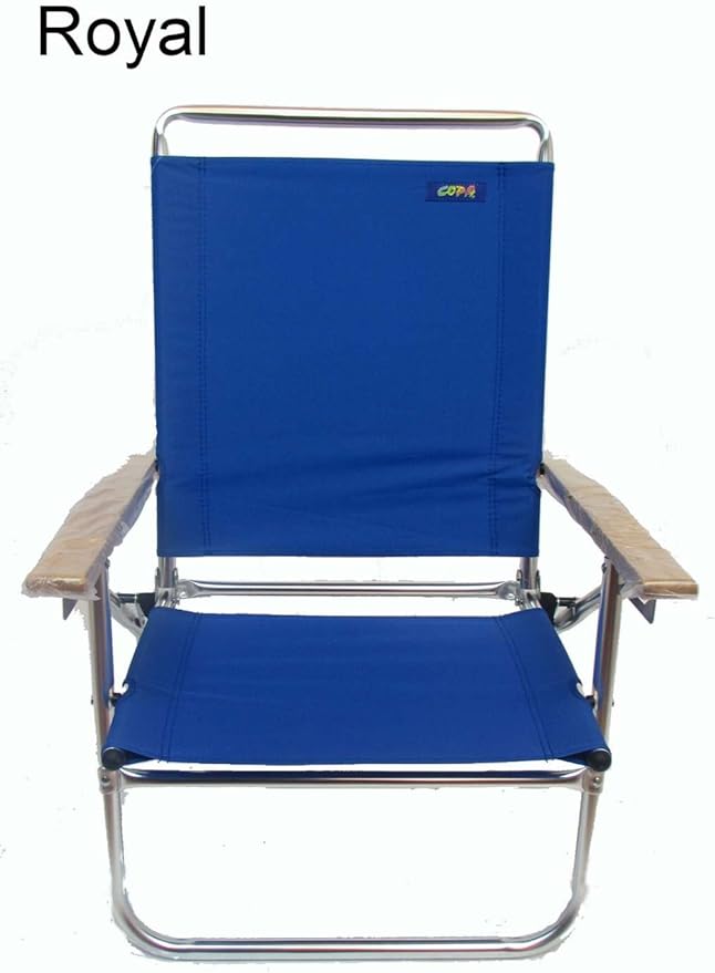 Mid Height 3 Position Beach Chair by Copa (Royal Blue)