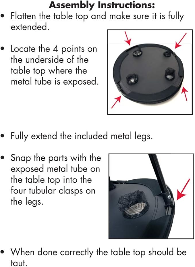 Preferred Nation | 2 Tier Folding Camping Table with 4 Mesh Cup Holders Black | Polyester with Metal Frame | Compact Convenient Carry Case Included | Side Table for Tailgate