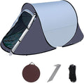 Camping Tent - Pop-up Tents | Easy Tent | Waterproof 1-2 Person Sunscreen | Automatic Setup Instant Family Shelter | Lightweight Windproof Portable Dome for Outside Hiking Traveling