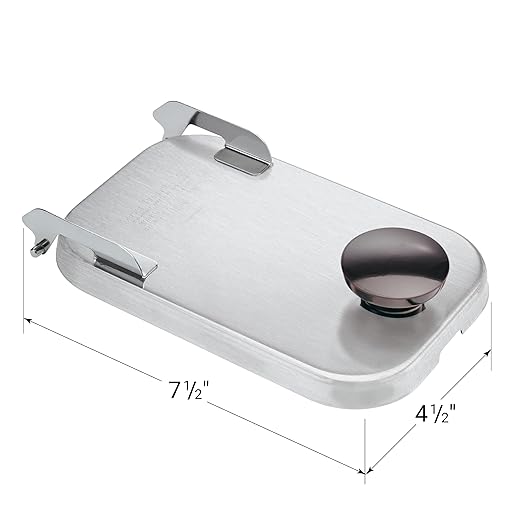 Server Products Stainless Steel Hinged Lid for Countertop Condiment Dispenser Jars Model 82545 Compatible With Server’s Deep or Shallow Fountain Jars