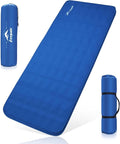 Buheco Sleeping Pad for Camping Self-Inflating 9.5 R Value 3 Ultra-Thick Memory Foam Comfort Plus Camping Mats for Backpacking Travelling &amp Hiking Portable Air Mattress for 4-Season Blue