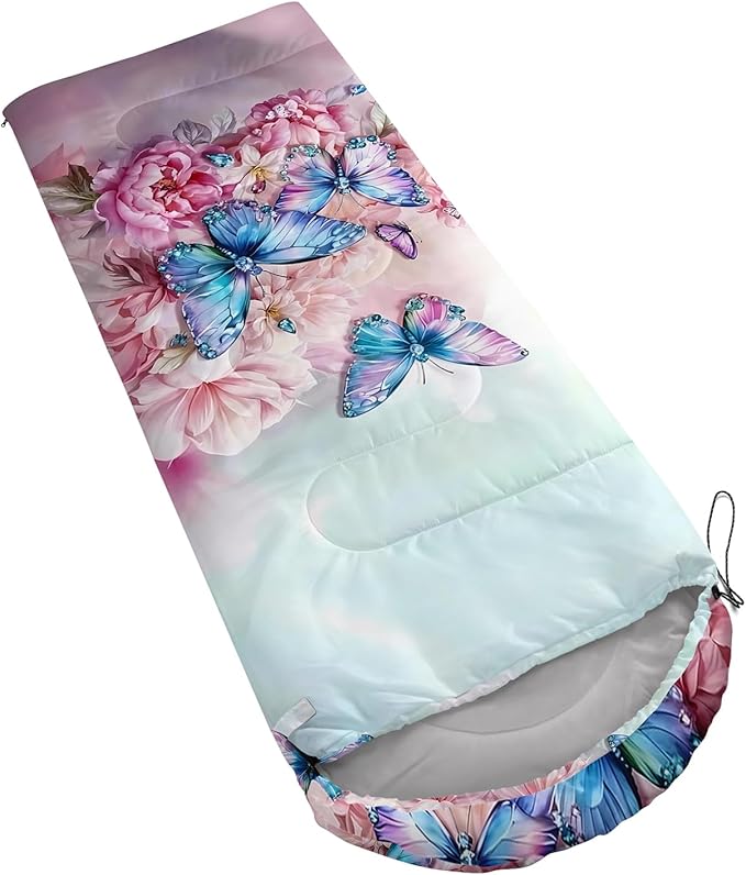QOOMO Camping Sleeping Bags3 Season Warm &amp Cool WeatherLightweightWaterproof Sleeping Bags for Adults &amp KidsTravelingand OutdoorsCamping Gear Equipment