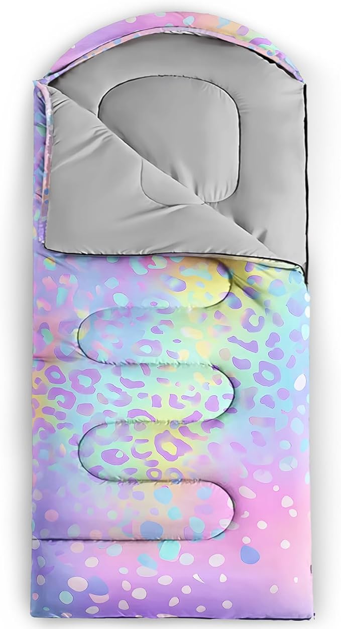 AILONEN Outer Space Astronaut Camping Sleeping BagsLightweight &amp Waterproof3 Season Warm &amp Cool WeatherCartoon Sleeping Bags for KidsBoys Girls TravellingOutdoors