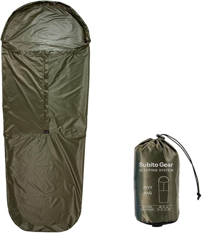 Bivy Sack Waterproof Sleeping Bags Ventilate Bivy Bag Lightweight Outdoor Survival Gear - for Adventure Camping &amp Emergency