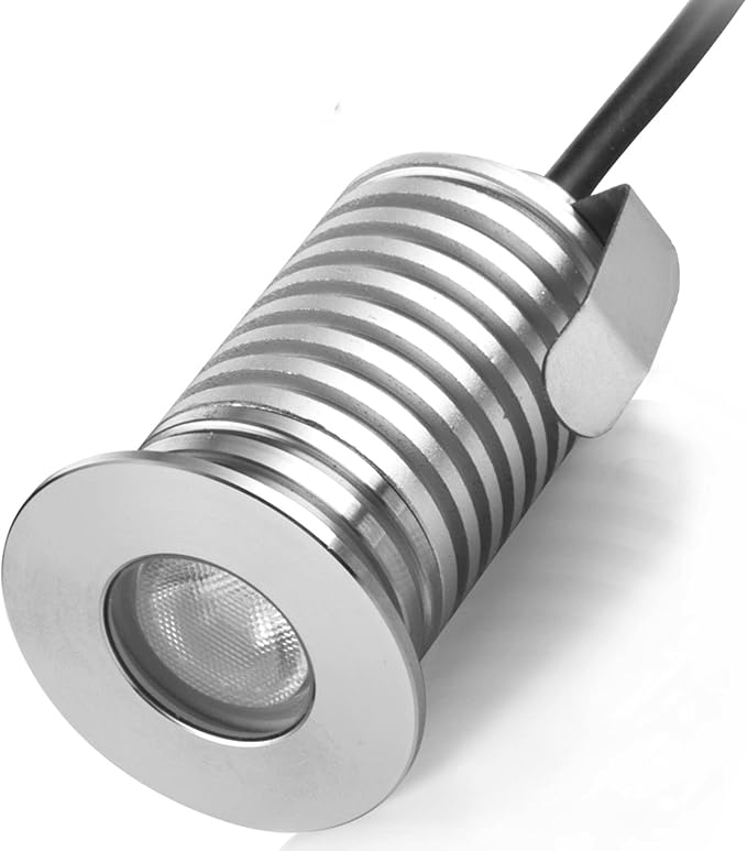 LED In-Ground Well Light3W12V-24V DC IP67 Waterproof Aluminum Buried Underground LampsOutdoor Landscape LightingWarm White 3000K (watts 3)