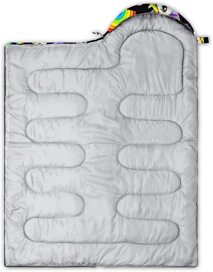 AILONEN Cartoon Camping Sleeping Bag for Boys Girls AdultsLightweight &amp Waterproof3 Season Warm &amp Cold WeatherPortablePrinted Sleeping BagTravelingCampingHiking