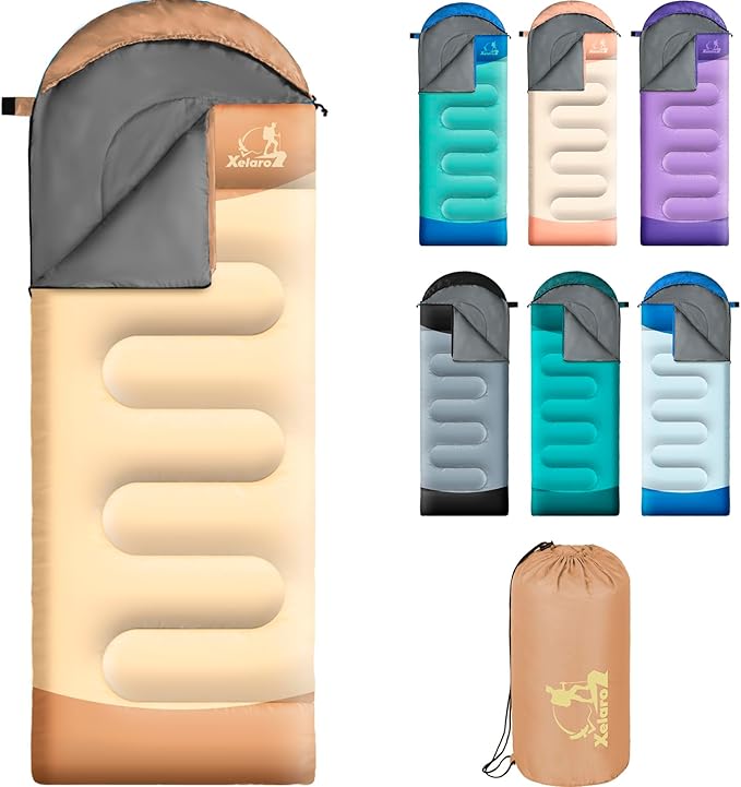 Sleeping Bags for Adults Kids - 3 Season Cold&ampWarm Weather Waterproof Camping Sleeping Bags - Lightweight Sleeping Bags for Camping Hiking Outdoor Travel
