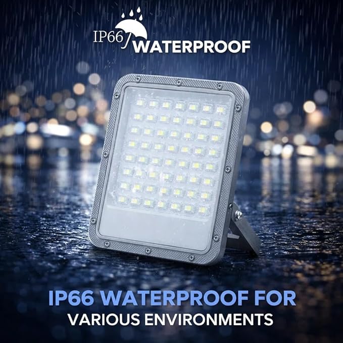 150W LED Flood Light Outdoor 110-277V Commercial &amp Residential LED Lights IP66 Waterproof 6500K Daylight White 16500LM Energy Efficient Flood Outdoor Lights Plug-in LED Flood Lights 2 Pack