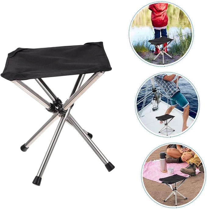 BESPORTBLE Foldable Camping Stool Lightweight Stool for Outdoor Portable Folding Chair Double Seating