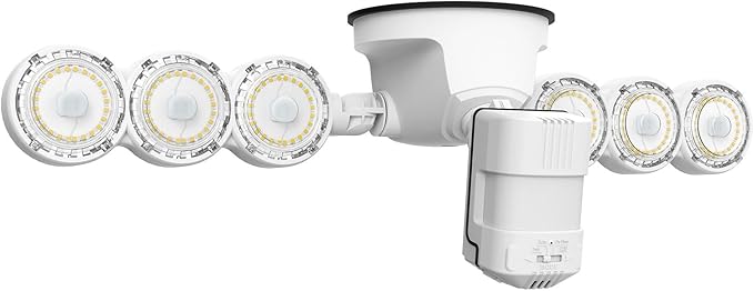 SANSI 45W 6000LM Motion Sensor Outdoor Lights 5000K 600W Equiv LED Outdoor Lights for House 4 Modes Wide 320° Angle Flood Lights Outdoor for Yard Soffit Garage Doorways IP65 Waterproof
