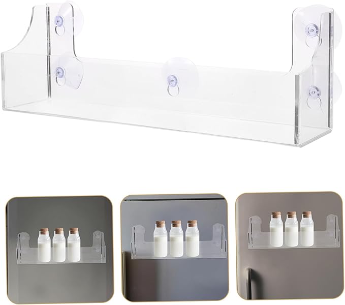GLEAVI Acrylic Suction Cup Holder Beer Cooler Beverage Fridge Suction Cup Hook for Convenience Stores Refrigerator Door