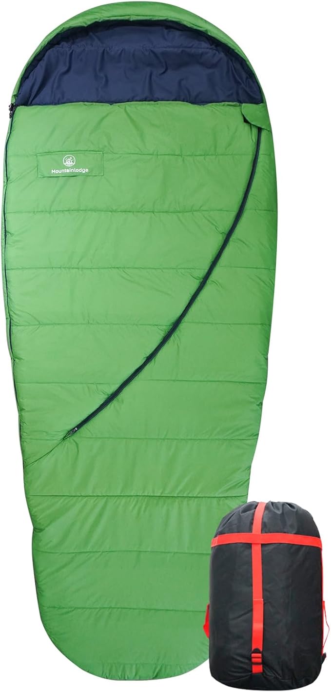 Mountainlodge Balance Sleeping Bag for AdultCold&ampWarm Weather with Compression Sack and Water Resistant for Family CampingTravel and Car Camping