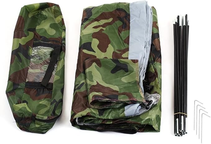 Outdoor Double-door Tent Ultralight Camping Tent Camouflage Hiking Shelter With Sun Protection And Breathable Mesh Roof Design Includes Rain Cover Backpack Poles And Stakes(2 person)