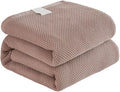 Bnitoam 100% Cotton Waffle Weave Blanket for Bed Couch Sofa 40x60 Ultra Soft Breathable Cooling Cellular Blanket Lightweight All Season Machine Washable (Taupe 40x60)