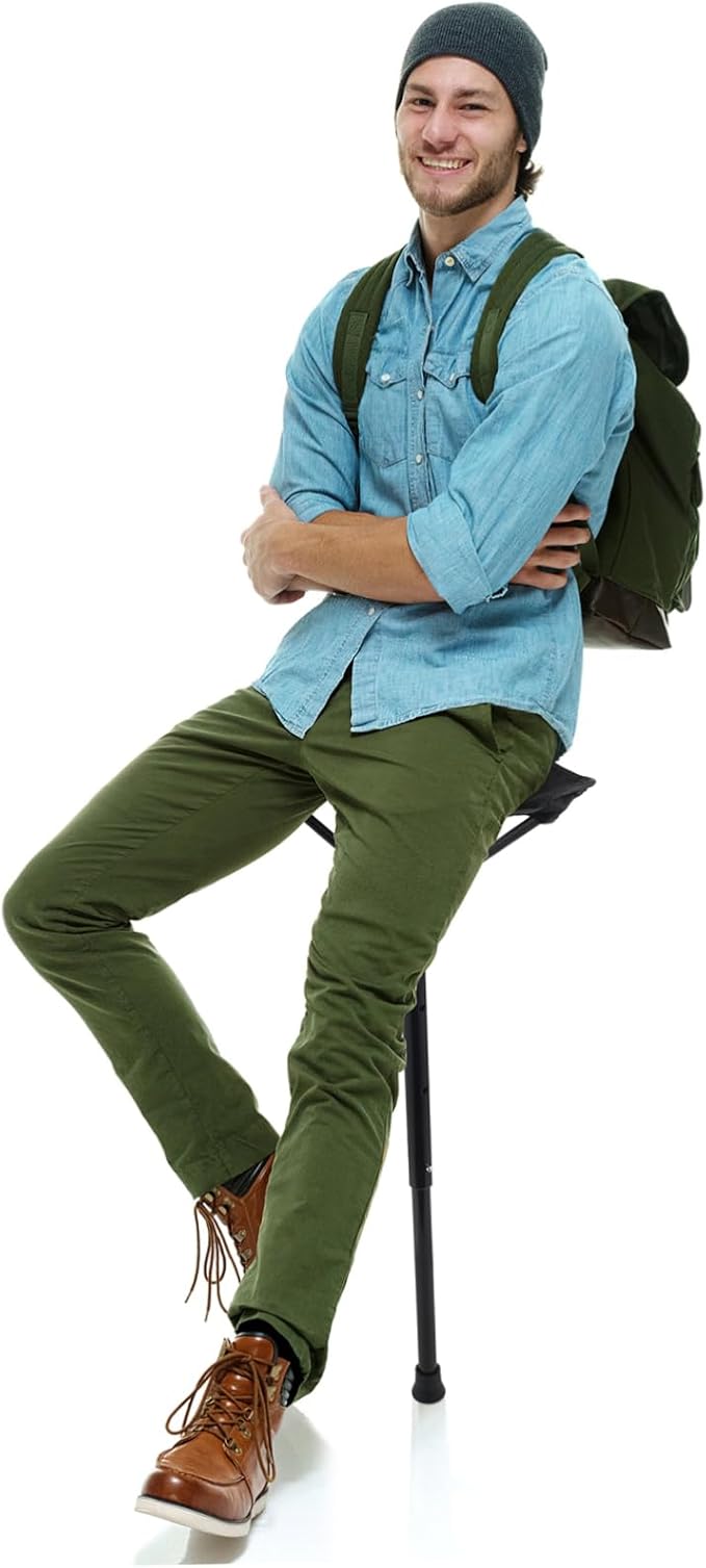 Portable Folding Chair Camping Essentials Comfy Stool for Patio Step Stool Lightweight Stick Seat