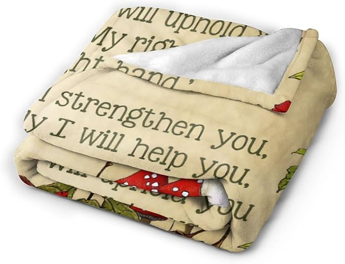 50X40 Bible Verse Isaiah 41 10 Do Not Fear Nature Lightweight Flannel Blanket - Soft and Breathable Polyester Suitable for Travel Camping and Home Decoration