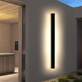 Modern Long Wall Light Fixture 59inch Outdoor Wall Sconces 3000K Warm White Light Black Minimalist Frosted Acrylic IP65 Waterproof Exterior Lights for House Garage Gardens Porch