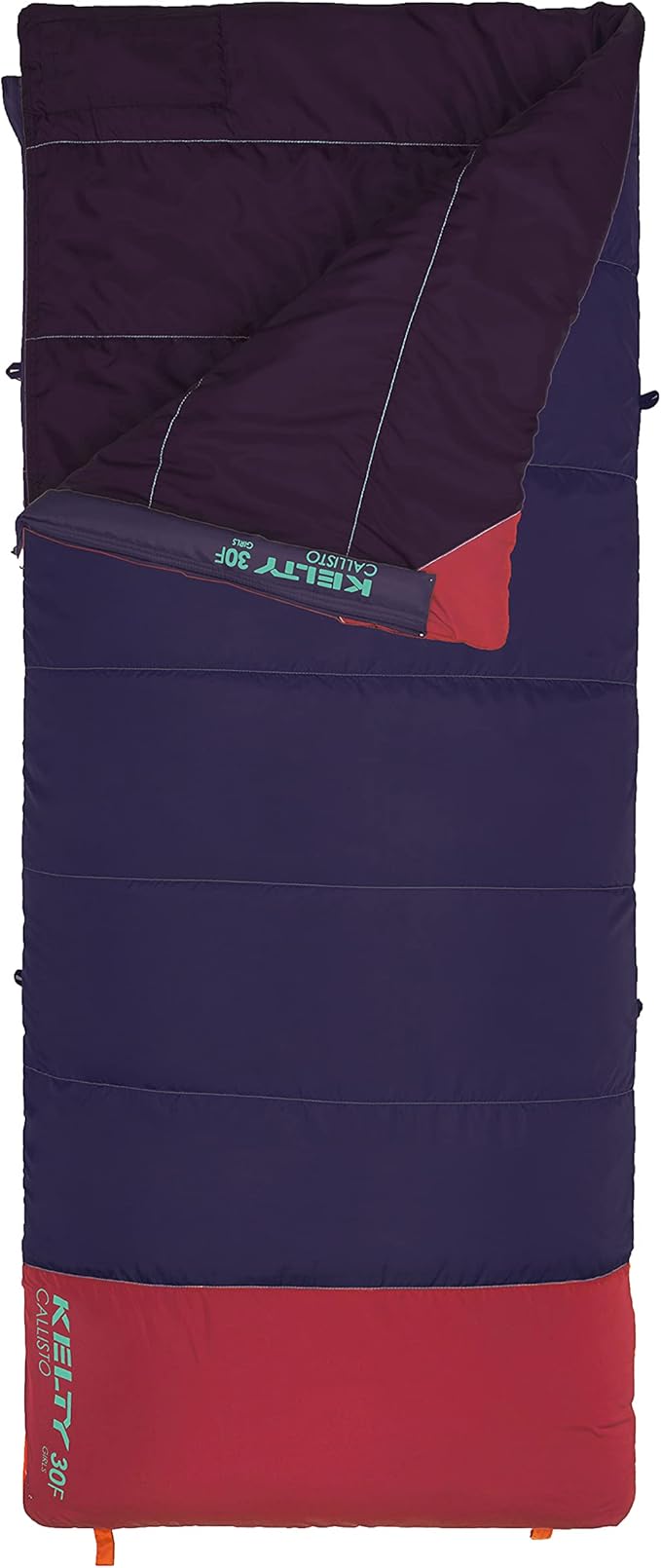 Kelty Camping-and-Hiking-Equipment Kelty Callisto Kids 30 Degree Synthetic Insulated Sleeping Bag Soft Shell Stuff Sack Included for Boys and Girls