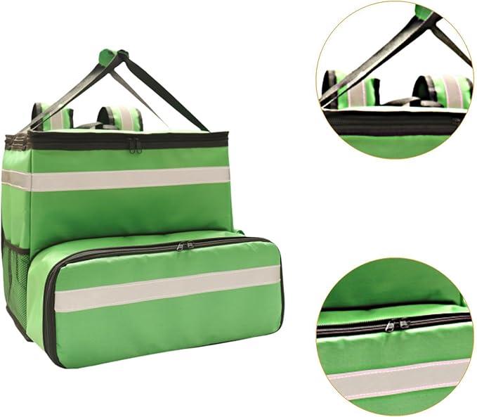 pistro Insulated Pizza Delivery Backpack 20x20x10 Expandable Thermal Food Warmer Carrier for Doordash Uber Eats