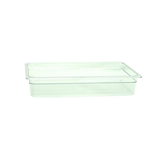 Thunder Group PLPA8004 Food Pan Full Size 4 deep Shatter and Scratch Resistant Dishwasher Safe Polycarbonate Clear NSF Pack of 6