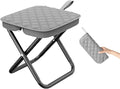 11.8 Portable Stool Folding Camping Stools for Adults Foldable Backpack Stool Pocket Chair Lightweight Travel Chair for Camping Fishing Hiking BBQ Grey