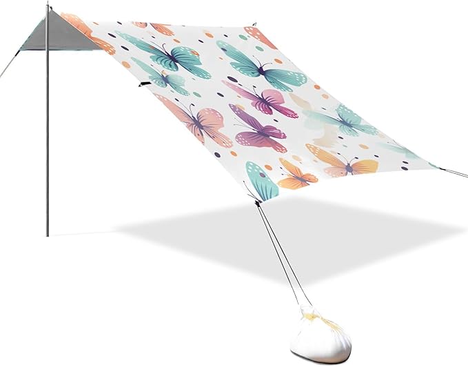 ButterflyCamping Sun Shelters 9.2 x 10.5 FT Beach Canopy Tent Sun Shade with Carrying Bag for Camping Trips Fishing Backyard Fun or Picnics 21340574