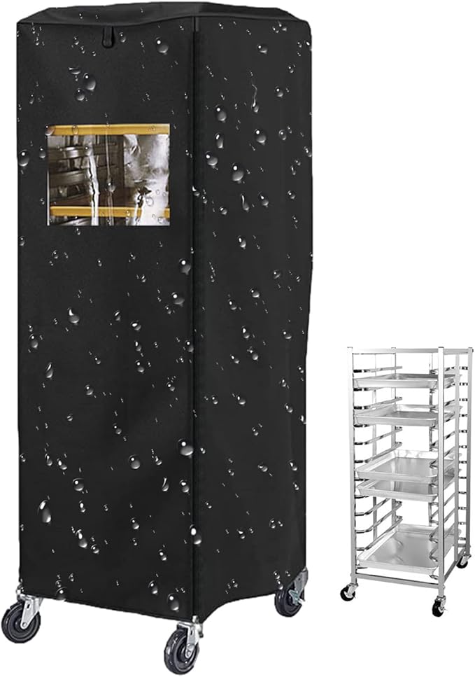 Bread Rack Cover High – High-performance Elegant Density Sheet panTransparent Ergonomic Sleek Window Waterproof Dustproof Bun 23x28x64inch Commercial Racks | Commercial Bread Racks