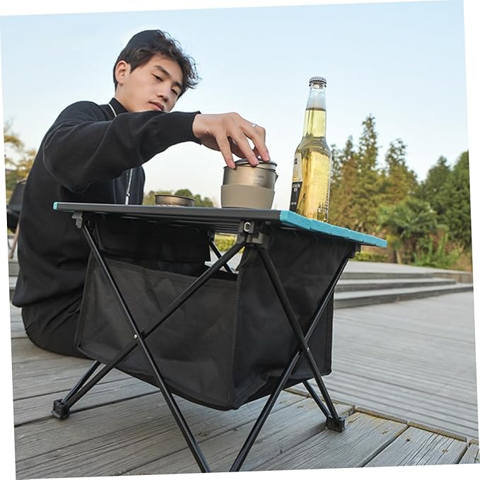 Outdoor Storage Pouch for Tailgating Folding Desk Compact Easy Assemble Camping Barbecue Table