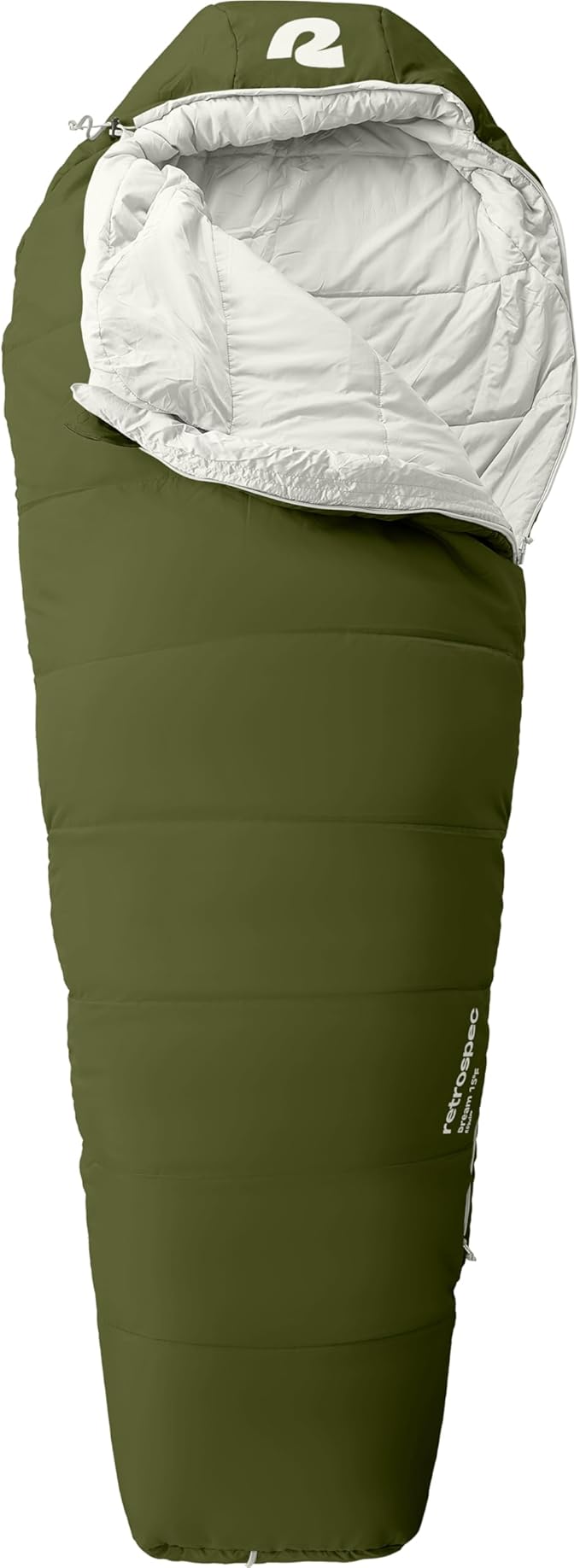 Retrospec Dream Mummy Sleeping Bag - 5 15 &amp 30°F Cold Weather Camping &amp Travel Essential Gear with Water - Resistant Shell &amp Synthetic Fill - Zippered Pocket &amp Stuff Sack