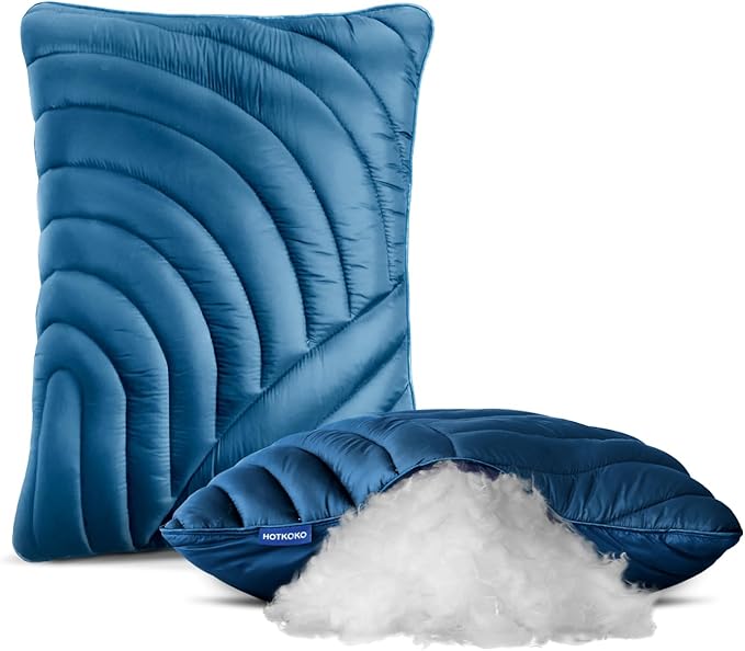 Camping PillowSupportive Compressible Travel Pillow Middle Size Lightweight Camp Pillow with Storage Bag for CampingHikingBackpackingAirplane