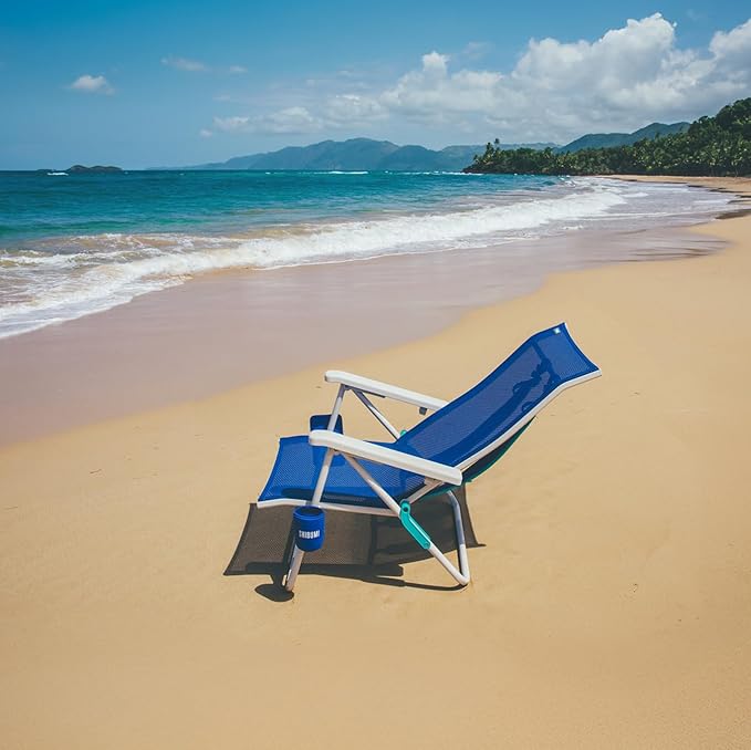 Shibumi Shade | Portable Beach Chair for Adults | Anti-Rust Marine Grade Frame | 300lb Capacity | Padded Backpack Straps | Weighs 8 Pounds | Breathable Fabric