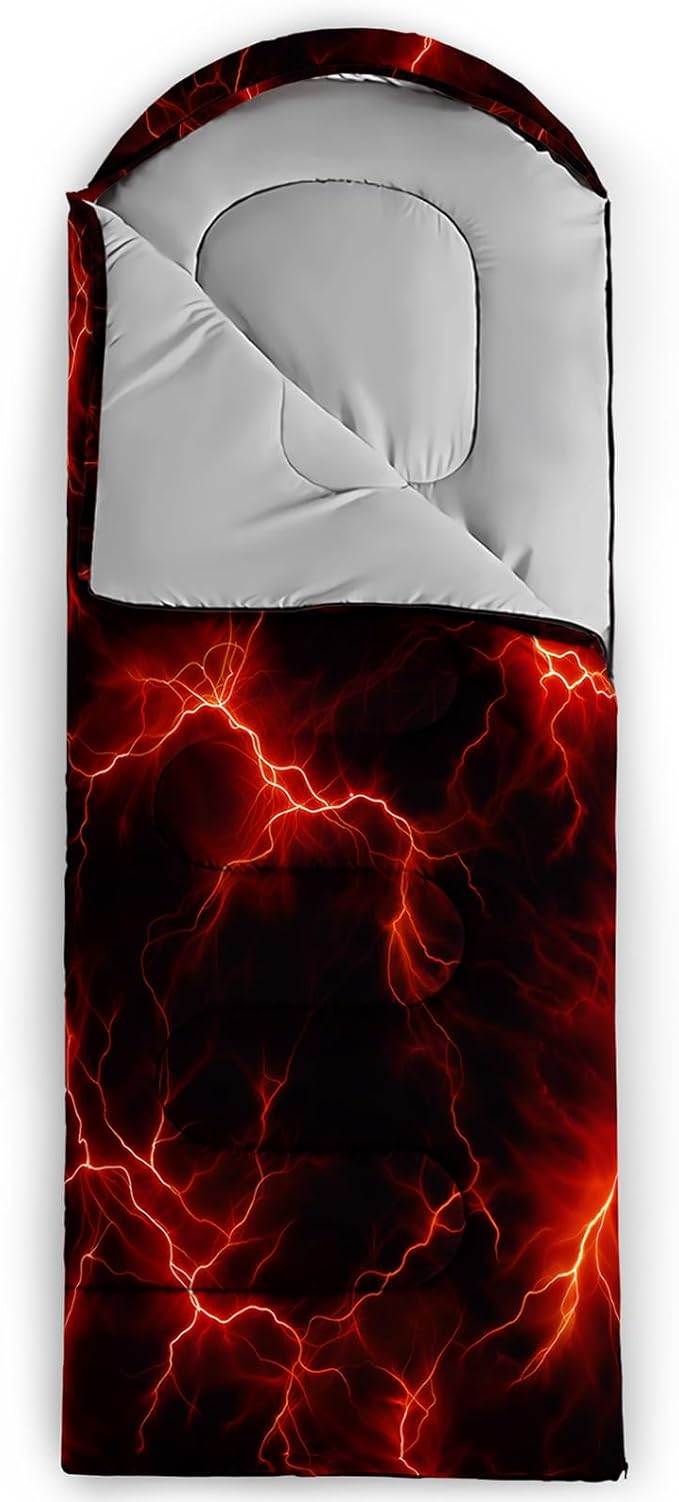 QOOMO Camping Sleeping Bags3 Season Warm &amp Cool WeatherLightweightWaterproof Sleeping Bags for Adults &amp KidsTravelingand OutdoorsCamping Gear Equipment