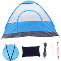 POPETPOP 1Set Portable Beach Tent Convenient Sunshade Shelter for People Wear Resistant Design with Ventilation Windows Easy Setup for Camping Hiking and Beach Activities