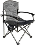 Portable Folding Camping Chair with Cup Holder Padded Armchair 7075 Aluminum Alloy Frame Comfortable &amp Durable Outdoor Chair with Side Storage Bag for Beach Hiking Garden