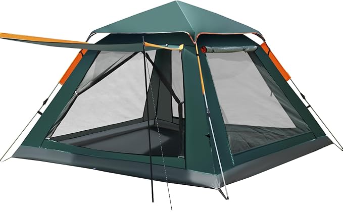 Instant Camping Tent 2/4 Person – 30-Second Quick Setup – Medium Outdoor Portable Tent for Family Camping &amp Outdoor Activities