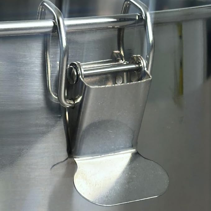 Food Safe 304 Stainless Steel 1 Gallon (5L) Container Bucket with Clamps and Air-Tight Lid with Silicone Gasket