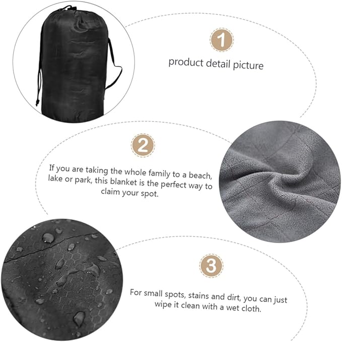 Outdoor Camping Blanket Moisture Fleece Nap Blanket Compact Picnic Mat for Beach Festivals and Picnics Easy to Pack and Carry