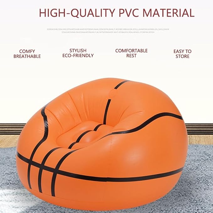 Air Sofa - 110x80cm Inflatable Couch for Adults Portable Air Couch for Camping Beach &amp Indoor Use Durable PVC Anti-Slip Design Easy to Clean &amp WaterproofFootball