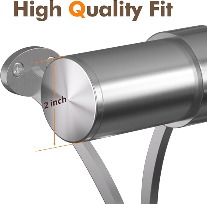 Bar Foot Rail Kit 4ft 304 Stainless Steel Satin Finish 2 O.D Tubing with Bracket Hardware Undercounter Foot Railing for Home Kitchen Restaurant Bar Counter