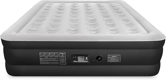SoundAsleep Products Dream Series Luxury Air Mattress ComfortCoil Technology Built-in High Capacity Pump for Home Camping- Double Height Adjustable Inflatable Blow Up Portable - King Size