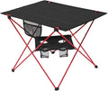 PRETYZOOM Portable Folding Camp Table Beach Tables for Sand Oxford Cloth for Camping Hiking Picnic