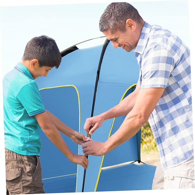 Mikikit 1Pc Quick Opening Camping Tent Shelter Lightweight Beach Canopy Mat Portable Outdoor Tarp for Hiking Picnic and Family Use Durable UV Protection Removable Base