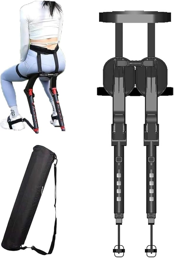 Outdoor Camping Chair Invisible Wearable Seat Telescopic Wearable ChairWearable Invisible Seat Portable Leg Ergonomics Lightweight SeatSeatBear Up to 150kg