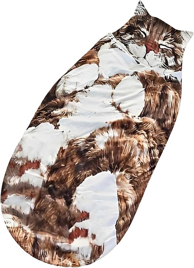 Cat Sleeping Bag for Humans | Camping Sleeping Bags | Plush Cats Print Envelope Mummy Sleepings Bag with Soft Flannel Lining Self | Giant Plush Envelope Design Sleep Sack Cats Blanket for Humans