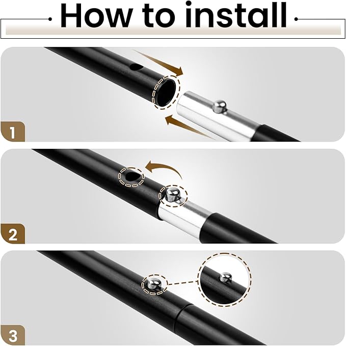 ONETIGRIS Upgraded Tent Poles – Set of 2 Adjustable Telescoping Tarp Poles Aluminum Replacement Poles for Tent Tarp Canopy Awning Shelter Heavy Duty Aluminum Alloy Camping Poles
