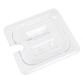 Thunder Group PLPA7160CS Food Pan Cover 1/6 Size Slotted Built-in Handle Shatter and Scratch Resistant Dishwasher Safe Polycarbonate Clear NSF Pack of 12