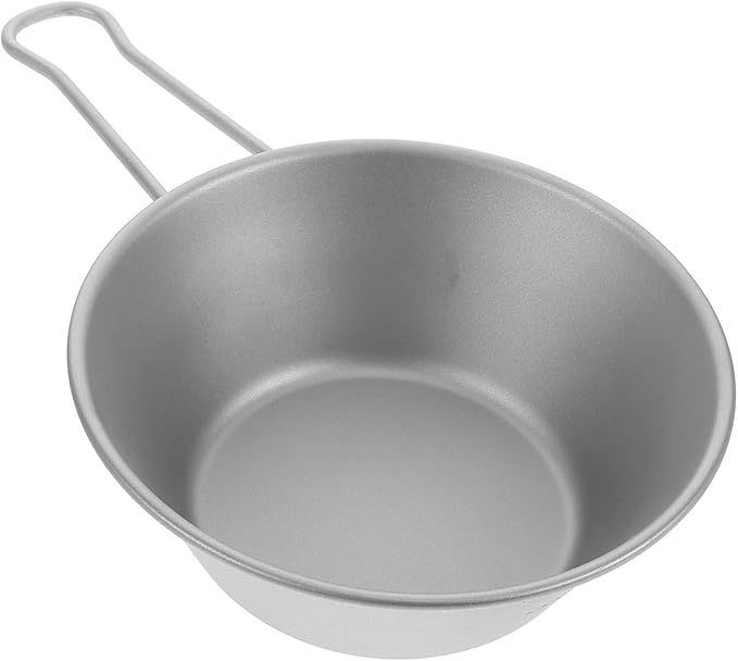 Outdoor Titanium Camping Bowl Portable Camping Bowl Titanium Camp Dishes for Hiking Picnic and Outdoor Dining