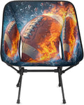 Rugby Camping Chair Folding Backpacking Chair Ball Sports Portable Lightweight Outdoor Chairs with Side Pockets for Hiking Beach Picnic