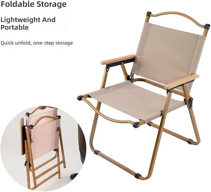 Portable Camping Chair Lightweight Folding Outdoor Chair with Roll Up Top Easy Assembly Durable Design Perfect for Campers Hikers Travelers Family Outings Carry Bag Included