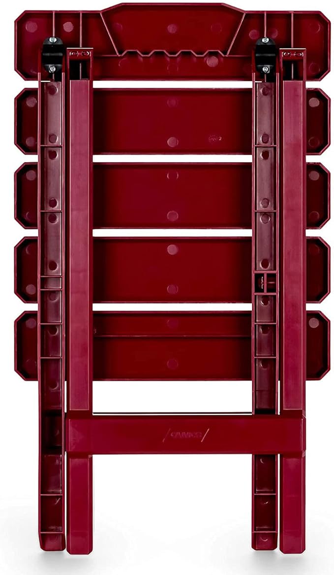 Camco 51684 Red Regular Adirondack Portable Outdoor Folding Side Table Perfect for The Beach Camping Picnics Cookouts and More Weatherproof and Rust Resistant
